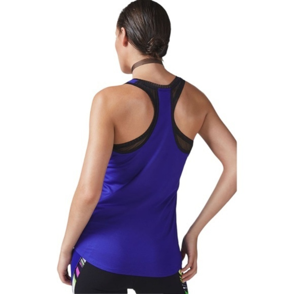 Fabletics Mosa Blue Black Racerback‎ Tank - Picture 3 of 8